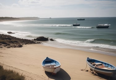 A happy family enjoying a picnic in a sunny park.