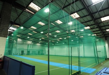 Cricket practice sports nets installation by arjilli safety nets