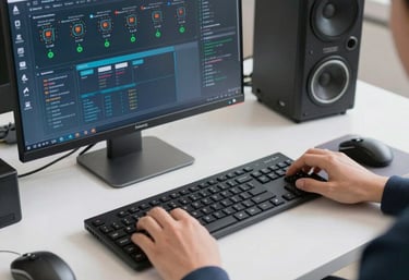 Close-up of a pick and place cell assembling automotive parts.