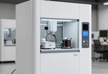 Close-up of a pick and place cell assembling automotive parts.