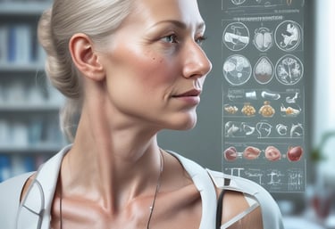 A serene wellness space with modern furniture and calming decor.