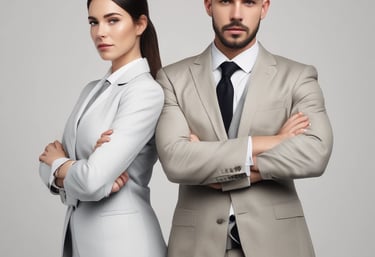A professional team of accountants working together in an office.