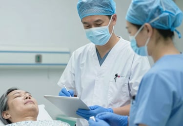 An illustration of AI technology in healthcare training.