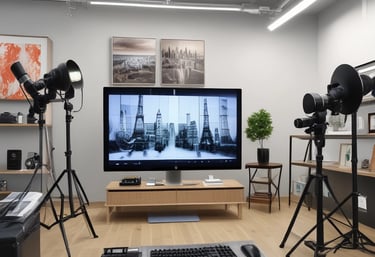 A diverse team collaborating around a table with laptops and documents.