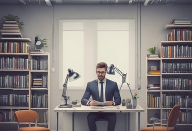 A sleek and modern office setup depicting professionalism.