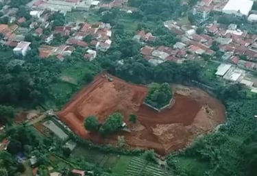 pemandangan taman pemakaman islami modern