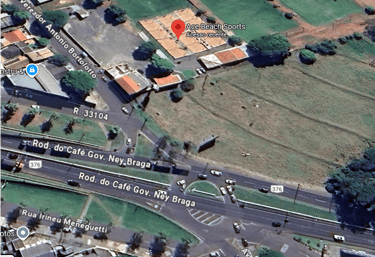 Localização no mapa para chegar em Ace Beach Sports
