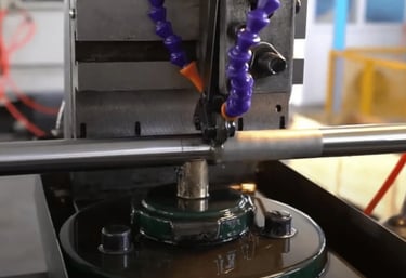 Knurling process applied to barbell shafts for secure grip