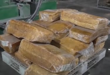 Raw materials prepared for fitness accessories manufacturing before processing