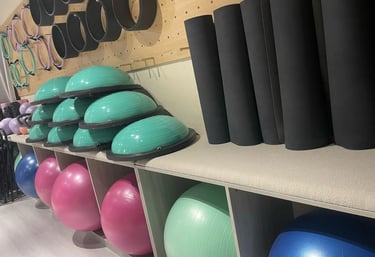 Final finishing and quality control inspection of fitness balls