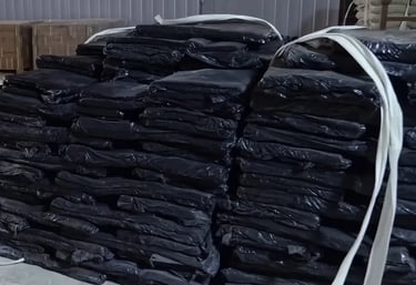 Raw rubber materials prepared for fitness accessory manufacturing