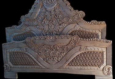 Antique Finish Teak Wood Bed β Vintage Indian Craft