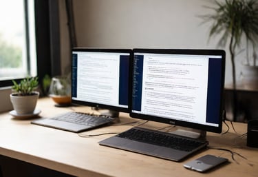 Two laptop on a desk