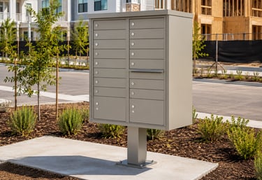 New construction cluster mailbox installation in Allegheny County PA