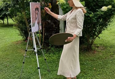 live wedding painter painting in Winston-Salem, North Carolina