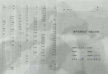 Our factory docs for your loader/truck-mounted crane (test record, invoice, manual, pack list) prove compliant delivery.