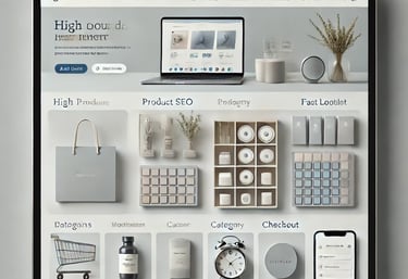 un écran d'ordinateur portable affichant une page de site Web e-commerce