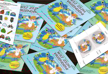 Kinderboek Wij zijn vrienden met Tim en Kiki en interactieve opdrachten voor kinderen vanaf 5 jaar