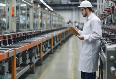 Concrete bridge beams and support columns against a clear blue sky, showcasing structural design and engineering.