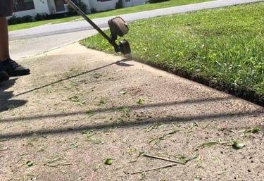 Edging lawn for a nicer more professional looking finish