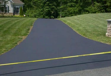 Finished local job for seal coated driveway