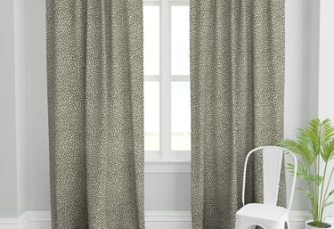 Woodland Polkadot muted sage green curtains
