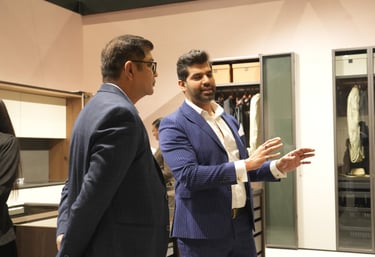 The owner of SR Enterprises is explaining the products and providing guidance