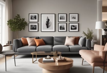 A beautifully designed living room showcasing elegant furniture and decor.