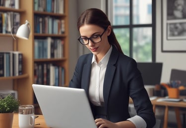 A consultant discussing AI strategies with a client.