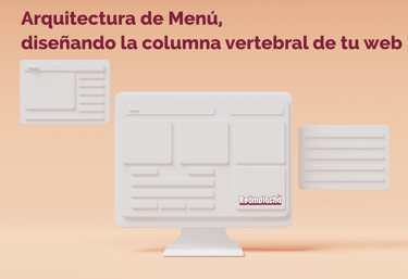 imagen prediseñada de una pantalla con la estructura de una página web