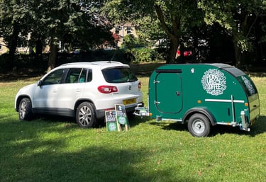 Off grid mobile coffee cart for events