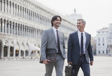 Executive and Personal Assistant are walking together