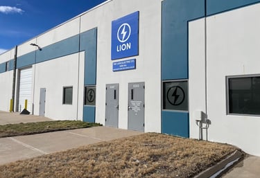 Front door entrance to industrial building