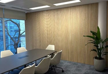 Acoustic wall panels installation by GMD