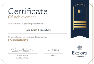 Certificado Explora Journeys