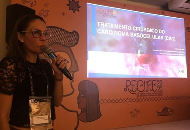 Aula sobre Tratamento do Carcinoma Basocelular no Congresso Brasileiro de Cirurgia Dermatológica