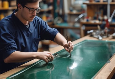 personal profesional capacitado en cortes de vidrio