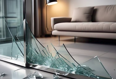 Vidrios quebrados, peligro inminente