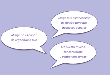 Tengo que estar encima de mi hija para que acabe los deberes