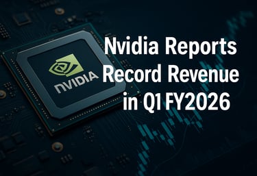 Nvidia Q1 FY2026 revenue infographic highlighting AI-driven growth and market surge