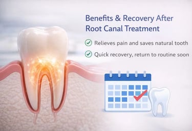 Benefits and recovery after root canal treatment