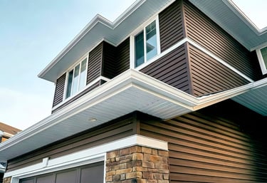 Professional gutter soffit and fascia installation service by EverDrains in Calgary Canada