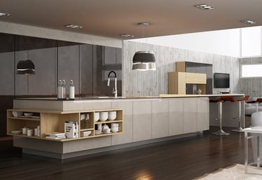 flat panel modern kitchen cabinets design in Tampa Bay