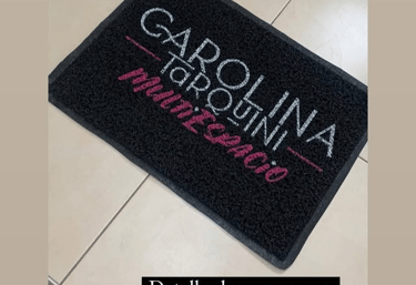 felpudo personalizado con logo belleza carolina
