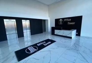 Felpudo con logo personalizado office tower