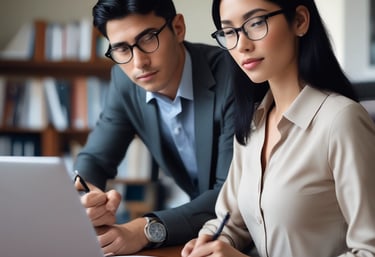 A professional meeting between business representatives.