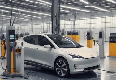 A professional examining semiconductor components.