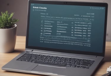 A simple and modern website layout displayed on a computer screen.