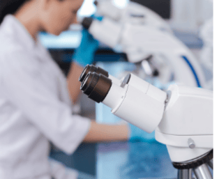 Researchers receiving biosafety consulting guidance in laboratory setting