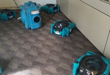a room with several blow dryers and a few other blowers